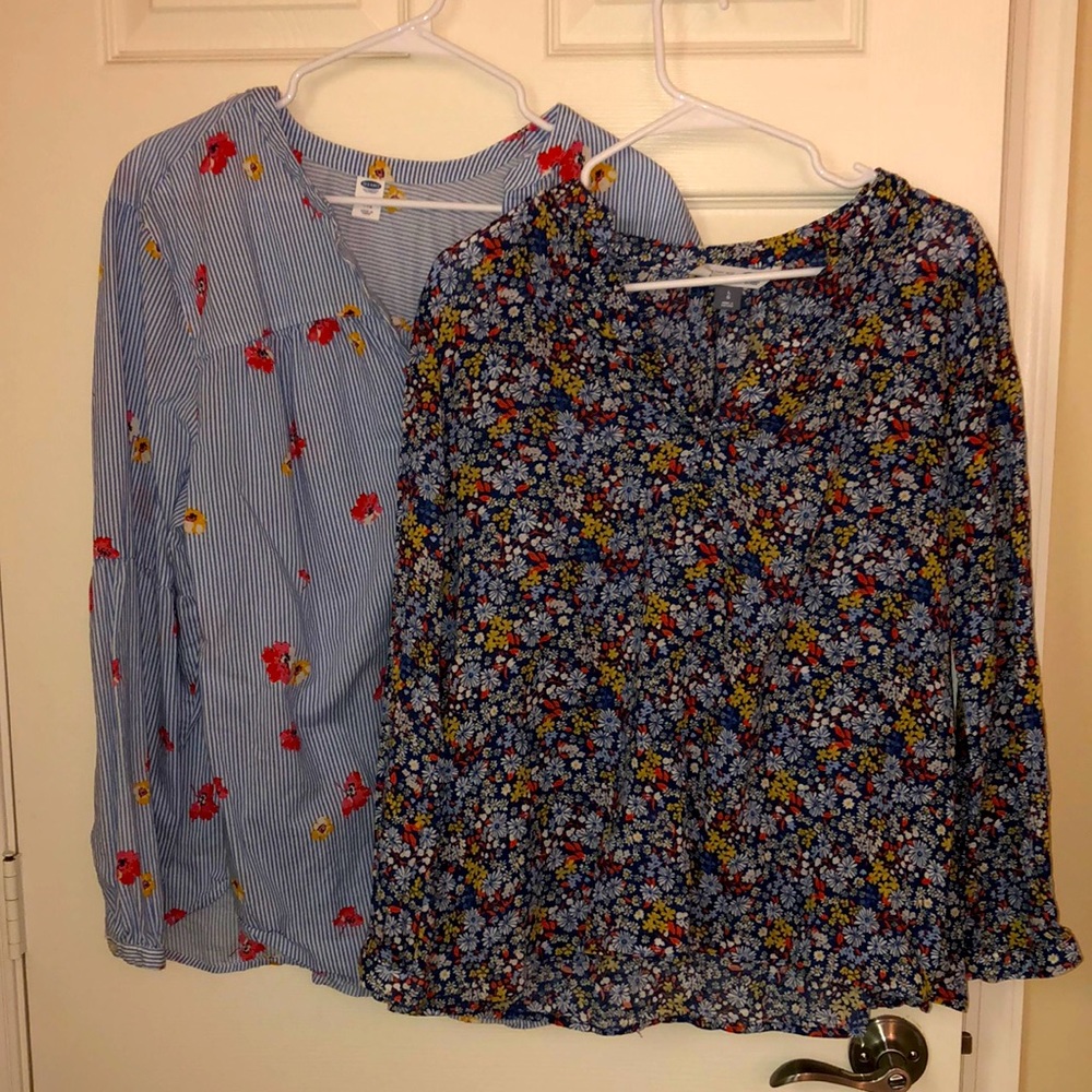 2 Old Navy Flower Blouses